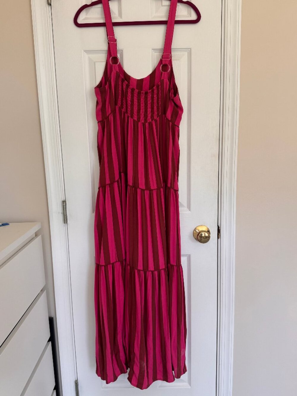 Pink summer maxi dress size large - Picture 2 of 5